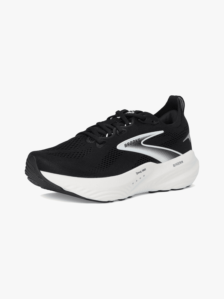 Glycerin 22 sneakers in branded black and white color way on light gray background