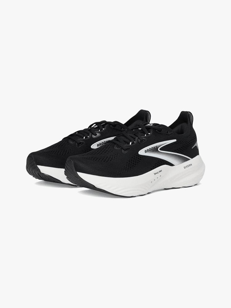 Glycerin 22 sneakers in branded black and white color way on light gray background